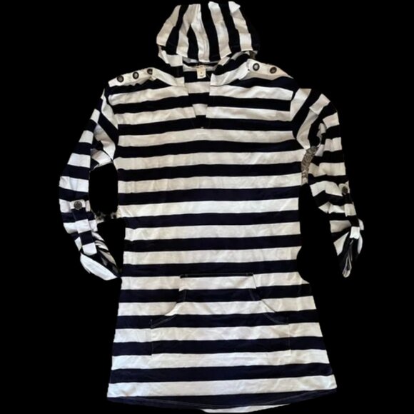 Dakini Coverup or Casual Dress Outdoor Adventures New Tags M Navy White Stripe - Picture 5 of 11